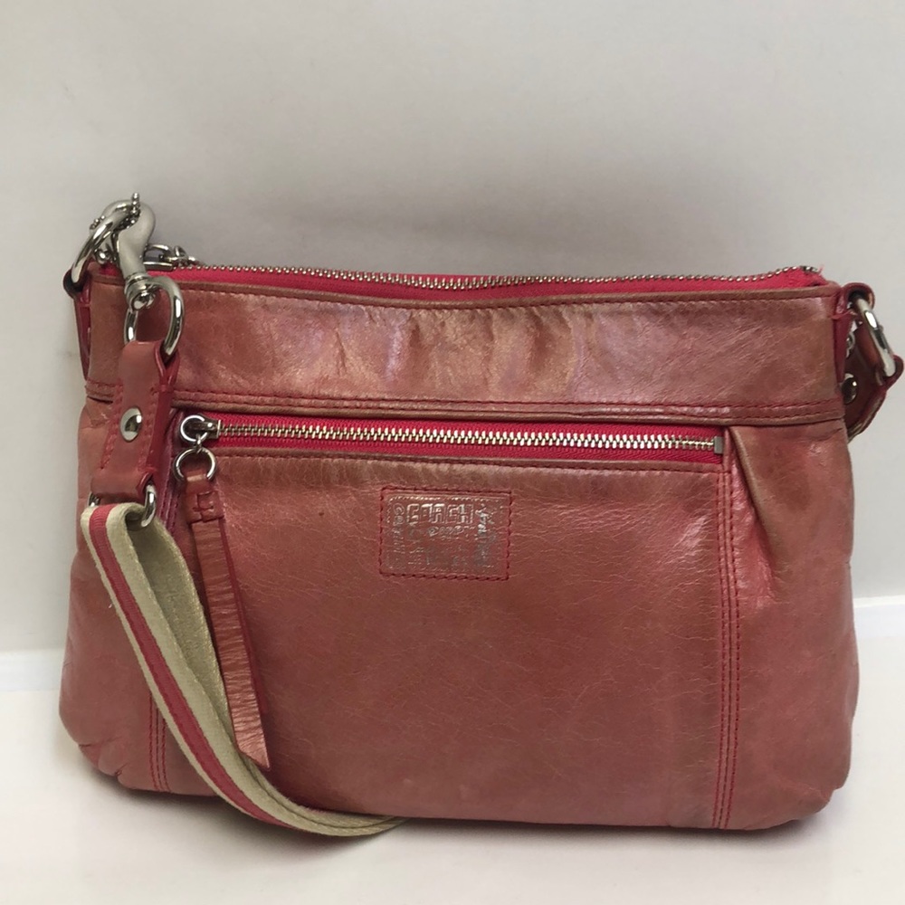 Coach Crossbody Bag Leather Pink shoulder Bag Used